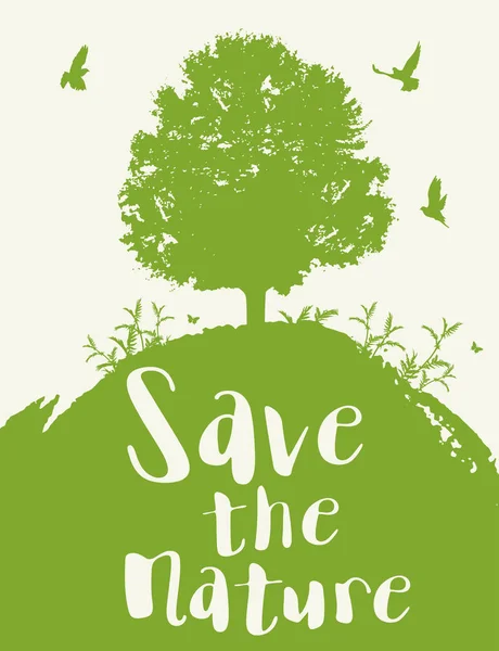Save the nature — Stock Vector