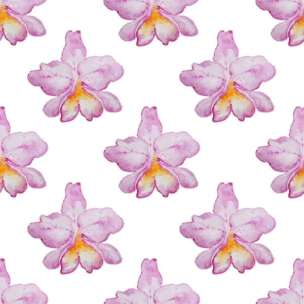 Pattern with pink orchids — Stock Photo, Image
