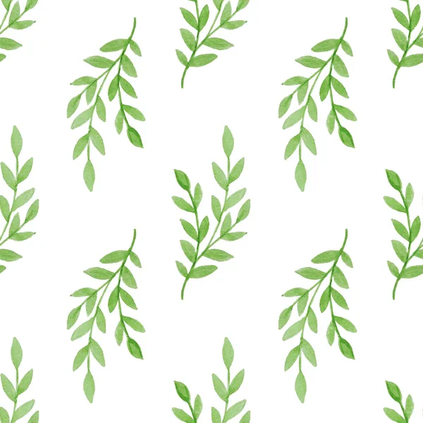 Pattern with green branch — Stock Photo, Image