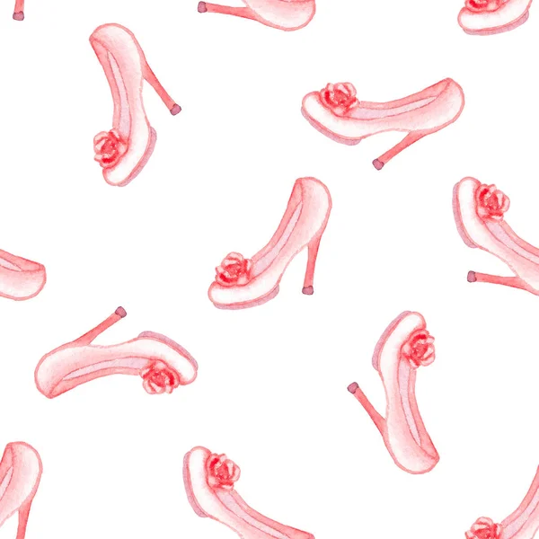 Pattern with pink shoes — Stock Photo, Image