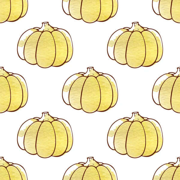Patrón de otoño con calabazas — Archivo Imágenes Vectoriales