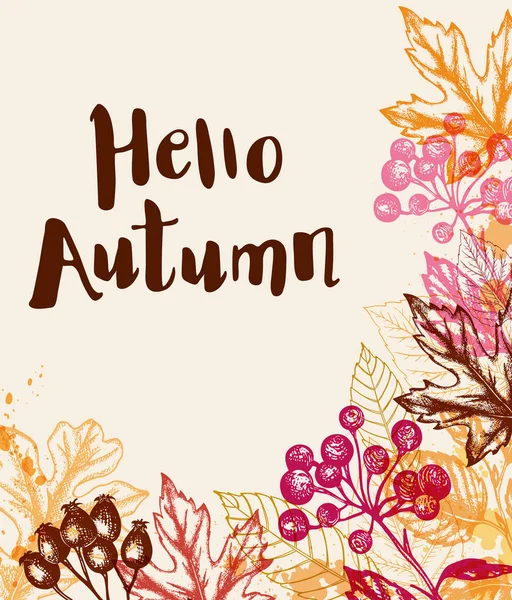 Vintage autumn background — Stock Vector