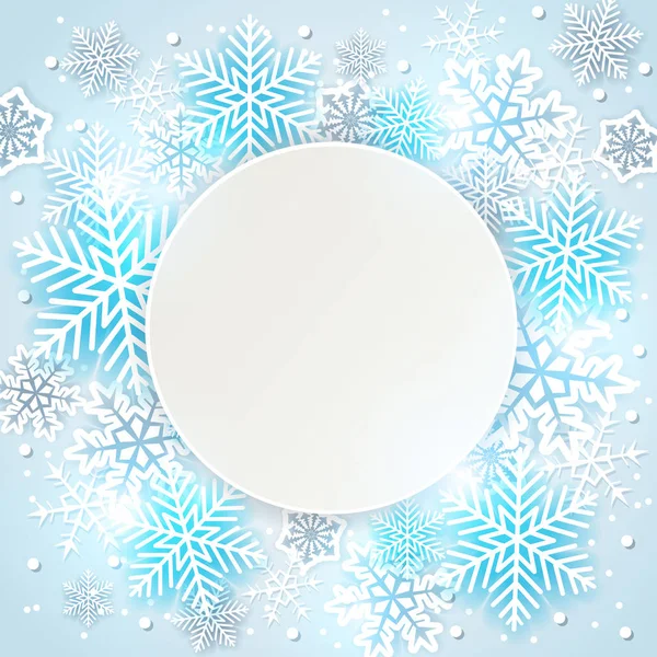 Holiday background with snowflakes — Stock Vector