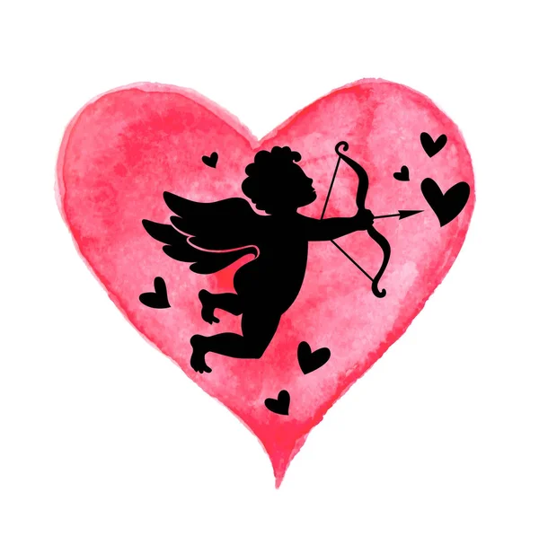 バレンタインの心とロマンチックなカード — ストックベクタ