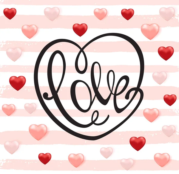 Romantisch Valentijn achtergrond met hart — Stockvector