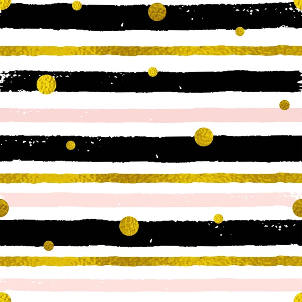 Motif sans couture avec des cercles d'or — Image vectorielle