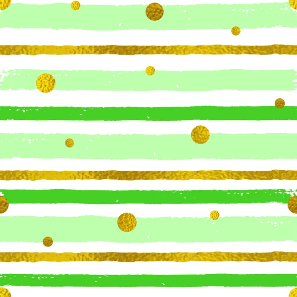 Fond avec bandes vertes et dorées — Image vectorielle