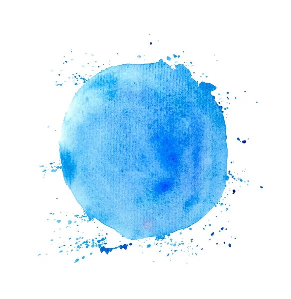 Kék kerek akvarell vektor textúra — Stock Vector