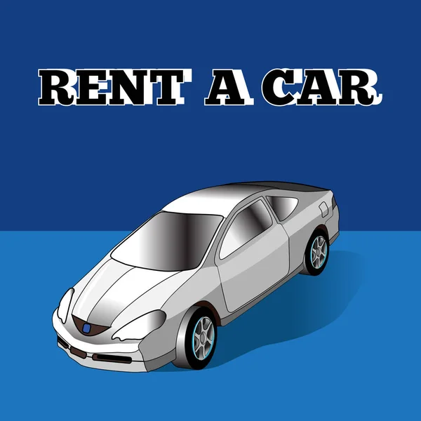 Ilustração de alugar um carro, ícones do carro, vetor . —  Vetores de Stock