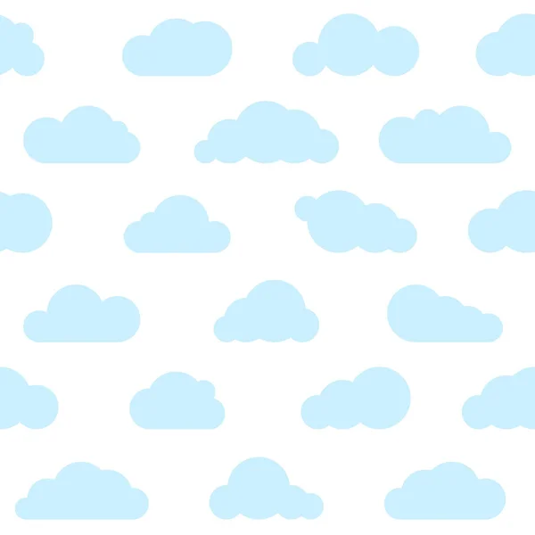 Blå moln seamless mönster — Stock vektor