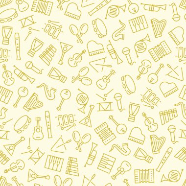 müzik aletleri seamless modeli