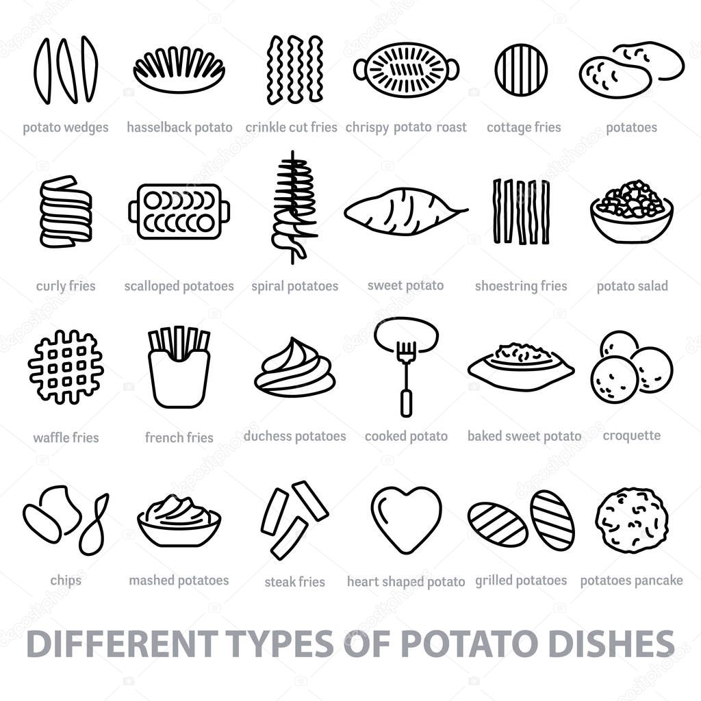 different types of potato dishes