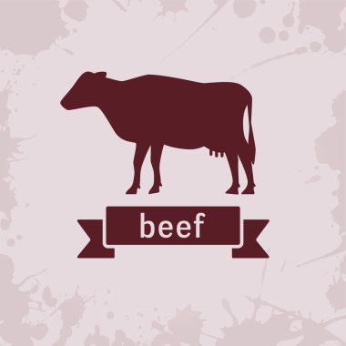 inek siluet kurdele ile