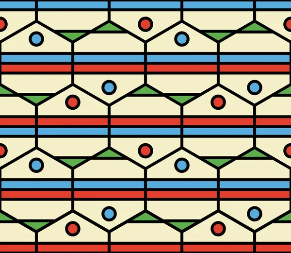Multicoloured hexahedron seamless pattern — Stock Vector