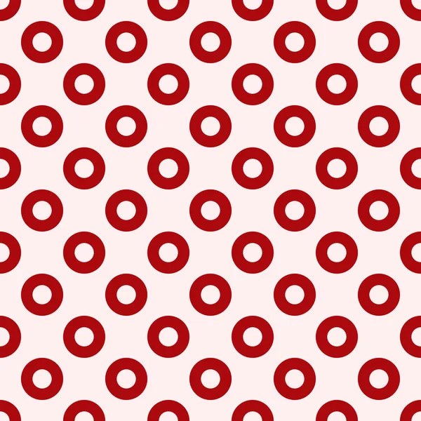 Red circles seamless pattern — Stock Vector