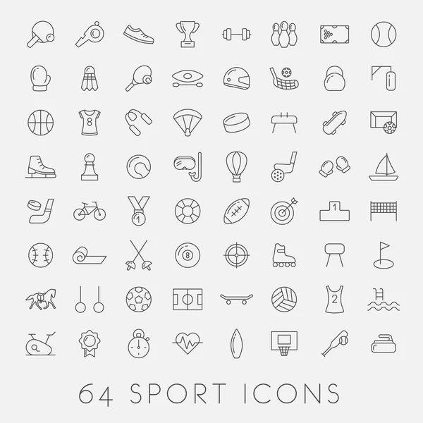 Stor uppsättning sport ikoner — Stock vektor