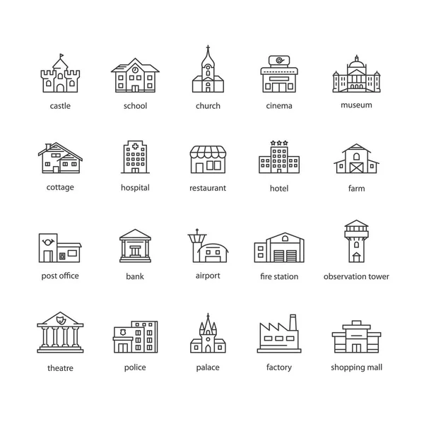 Collection of touristic icons — Stock Vector