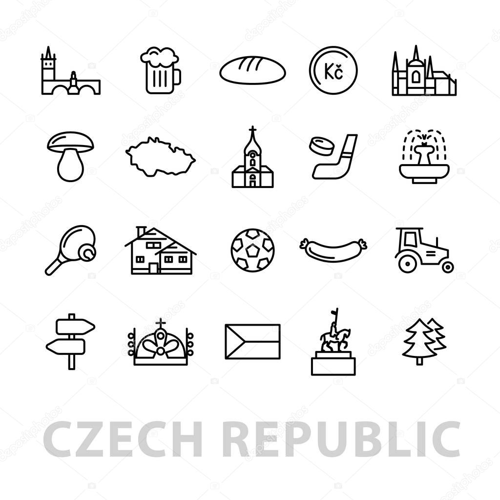 twenty czech republic icons