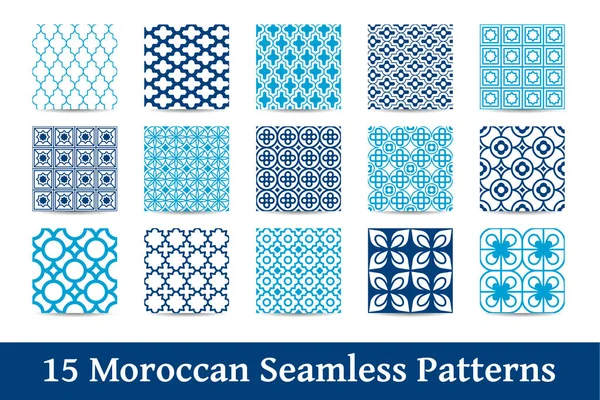 Raccolta di modelli marocchini — Vettoriale Stock