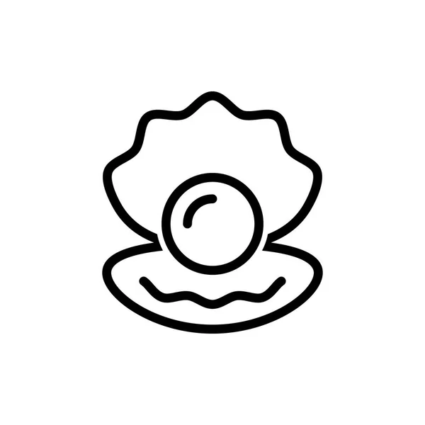 Perle dans l'icône de moule — Image vectorielle