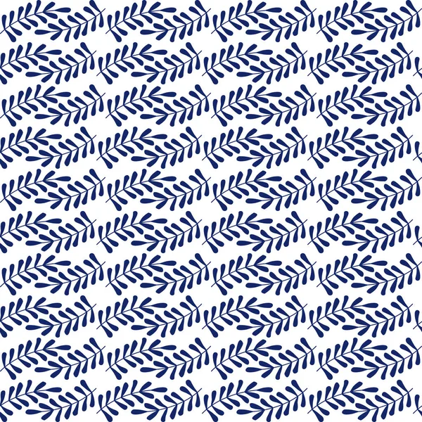 푸른 잎을 가진 완벽 한 패턴 — 스톡 벡터