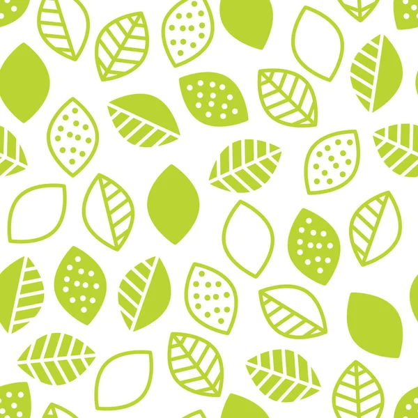 Vector lime leaves seamless pattern — Stock Vector