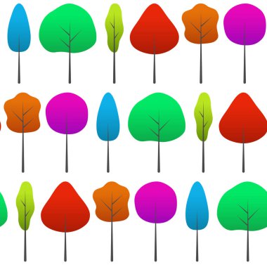 renkli ağaçlar ile Seamless Modeli