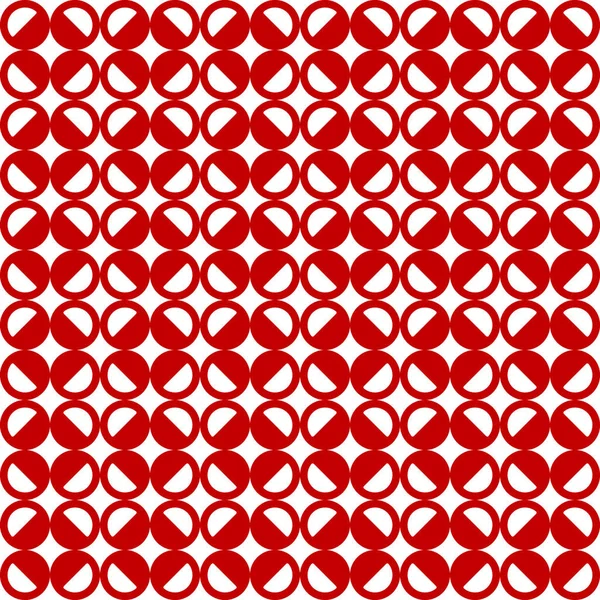 Motif sans couture avec des cercles rouges — Image vectorielle