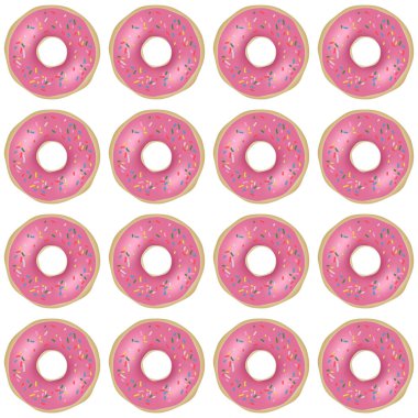 Pembe donut vektörü kusursuz desen