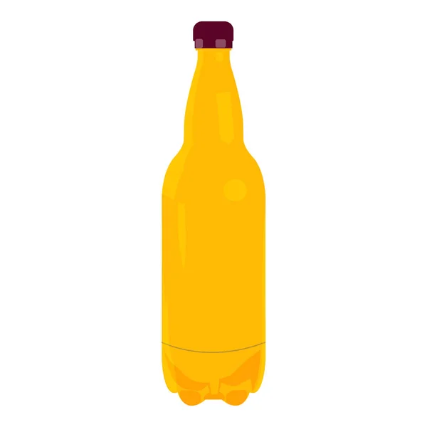 Vector garrafa de plástico amarelo — Vetor de Stock