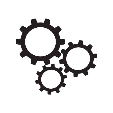 Dişli ile vektör simgesi