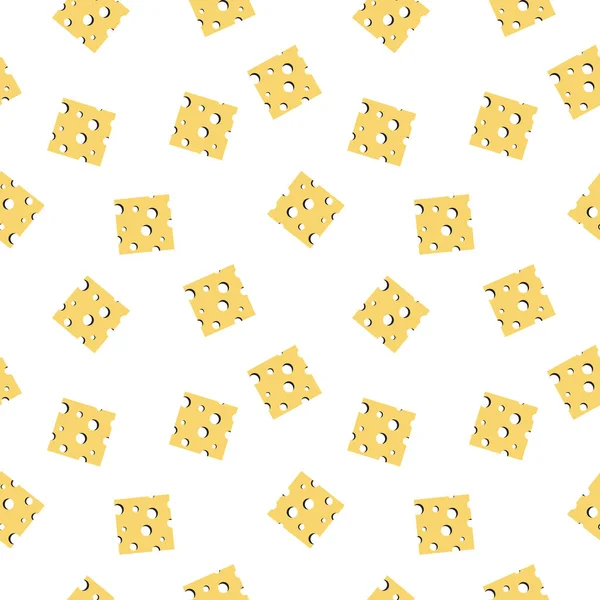 Modèle sans couture avec des tranches de fromage — Image vectorielle