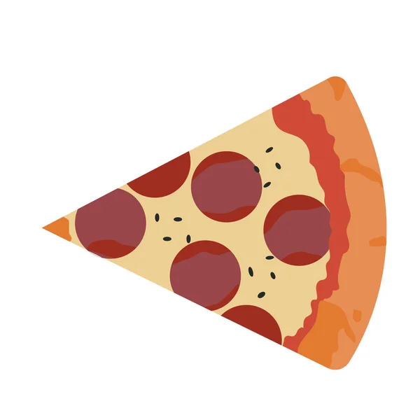 Кусок пиццы. — стоковый вектор