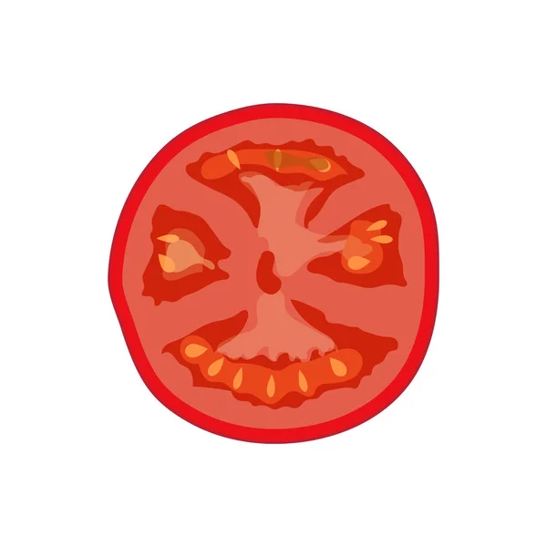 Wektorowa z plasterkiem pomidora — Wektor stockowy