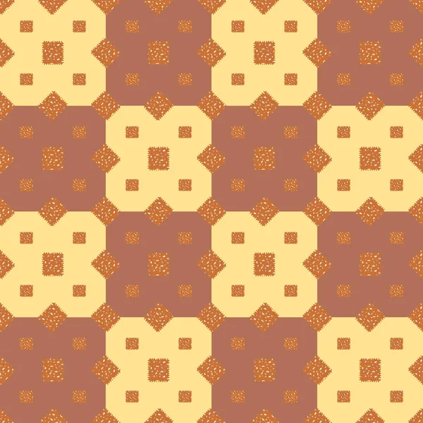 Modèle sans couture avec biscuits et carrés — Image vectorielle