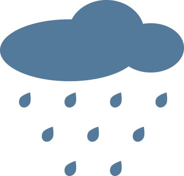 Vektör bulut ile yağmur damlaları