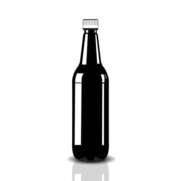 Vector Black Plastic Bottle Cover — Stock Vector