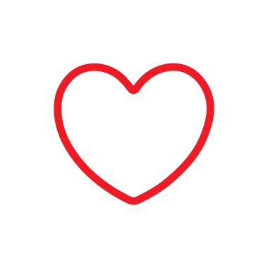 Basit vektör kalp siluet