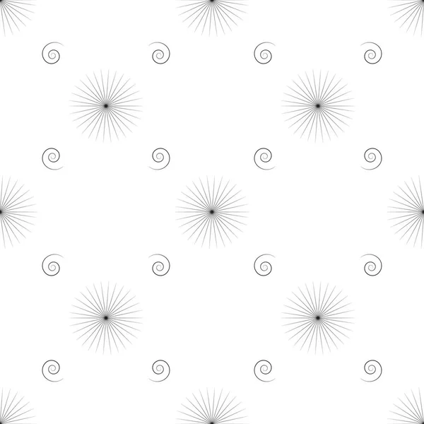 Белый Векторный Фон Одуванчиками Спиралью — стоковый вектор