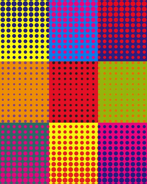 Fundo Pop Art Colorido Nas Cores Andy Warhal —  Vetores de Stock