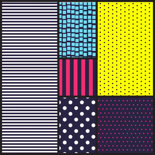 Pop-art Dikişsiz desen seti 