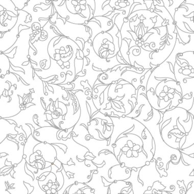 Egraved çiçekler ile Seamless Modeli