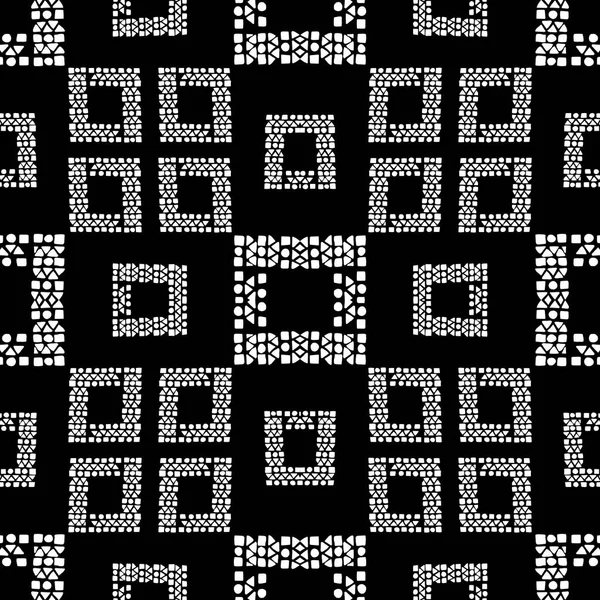 Fond Sans Couture Vecteur Noir Blanc Avec Éléments Doodle — Image vectorielle