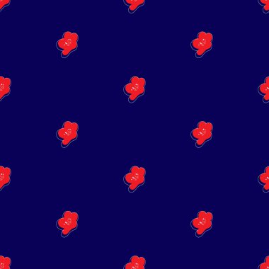 Kırmızı küçük çiçekli vektör seamless modeli 