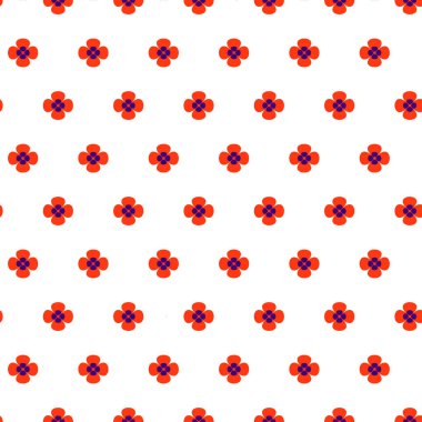 Quatrefoil çiçek sembolü şekil ile kesintisiz beyaz arka plan