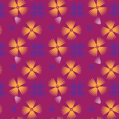 Düz çiçekler ile Seamless Modeli