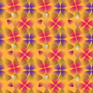 Düz çiçekler ile Seamless Modeli