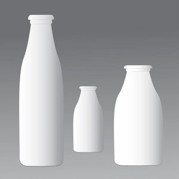 Set Van Plastic Flessen Sjabloon Vijand Ontwerp Product — Stockvector