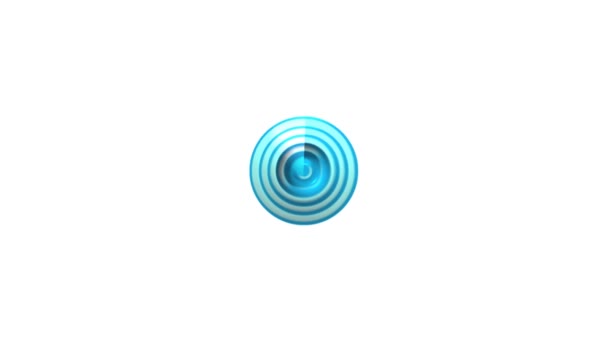 Caricamento icona cerchio su sfondo bianco animazione — Video Stock