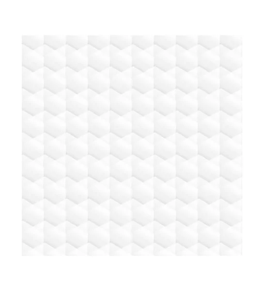 Vector white seamless texture. 3d cubes tile web background — 스톡 벡터